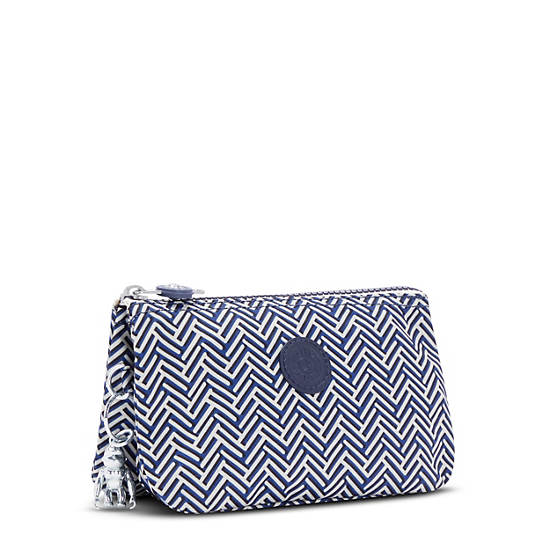 Bolsas Kipling Creativity Large Printed Pouch Azules Blancos | MX 2093AH